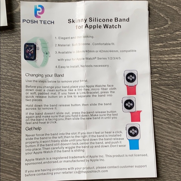 Apple Watch Silicone Band in Eclipse Blue NEW - Picture 4 of 4